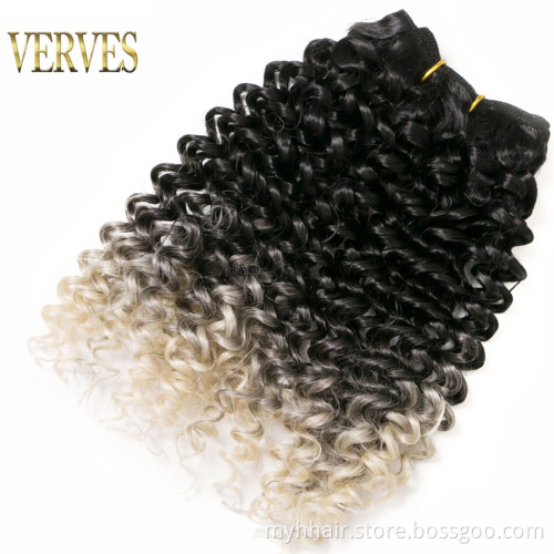 jerry Braid weaving 8 Inch 65g/pack curly hair bundles synthetic ombre braiding hair extentions short curly weave hair